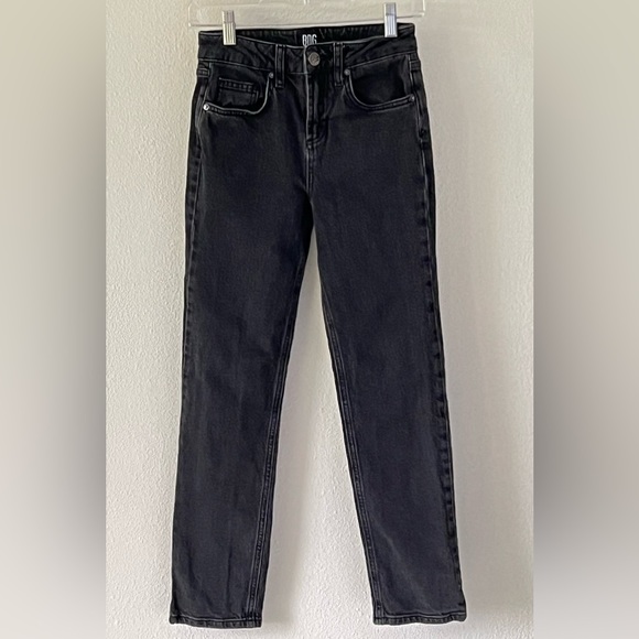 BDG Urban Outfitters Straight Kick Jeans Size 24 High Waist Charcoal Gray - Picture 4 of 15